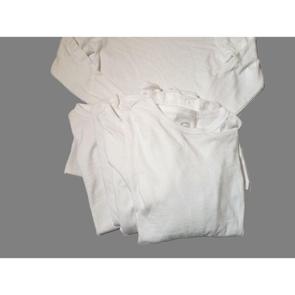 Youth Large 10/12 – 5-Pack White Long Sleeve Shirts – Great for Tie Dye - Picture 2 of 4